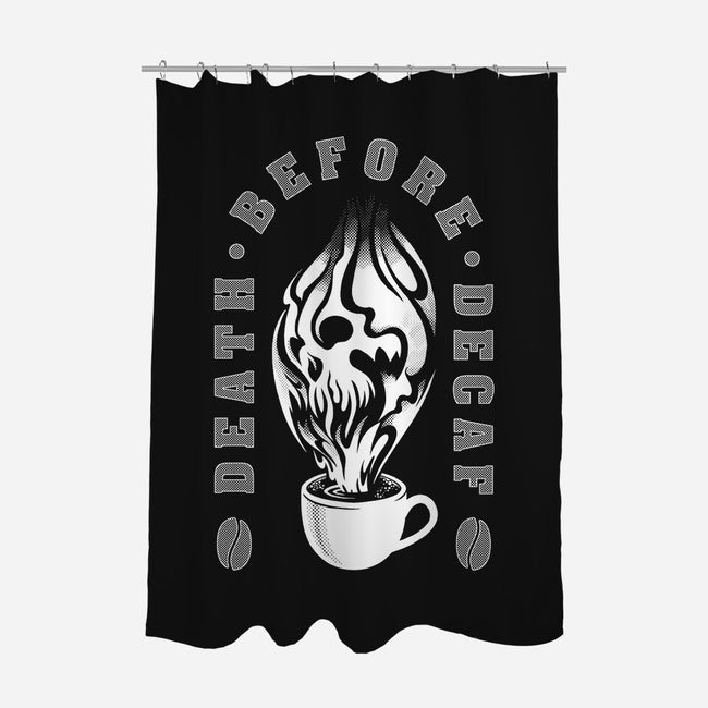 Death Before Decaf-none polyester shower curtain-DCLawrence