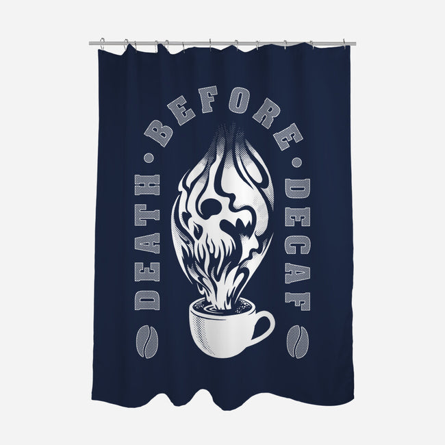 Death Before Decaf-none polyester shower curtain-DCLawrence