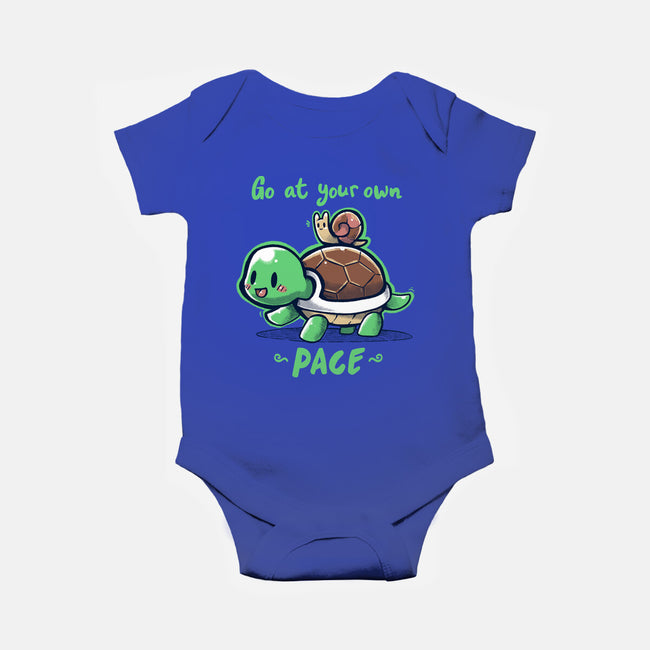 Go At Your Own Pace-baby basic onesie-TechraNova