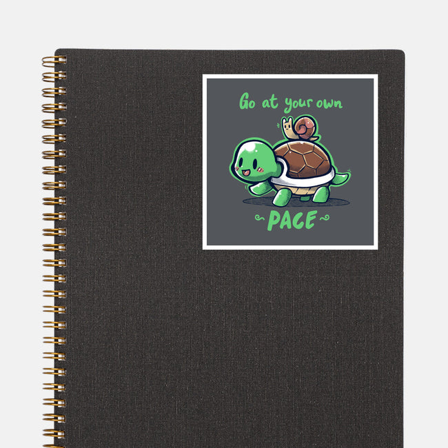 Go At Your Own Pace-none glossy sticker-TechraNova