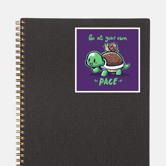 Go At Your Own Pace-none glossy sticker-TechraNova