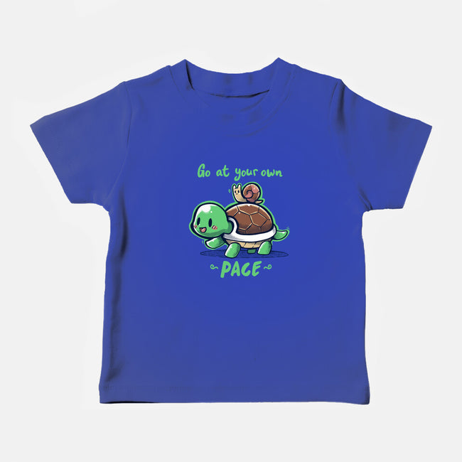 Go At Your Own Pace-baby basic tee-TechraNova