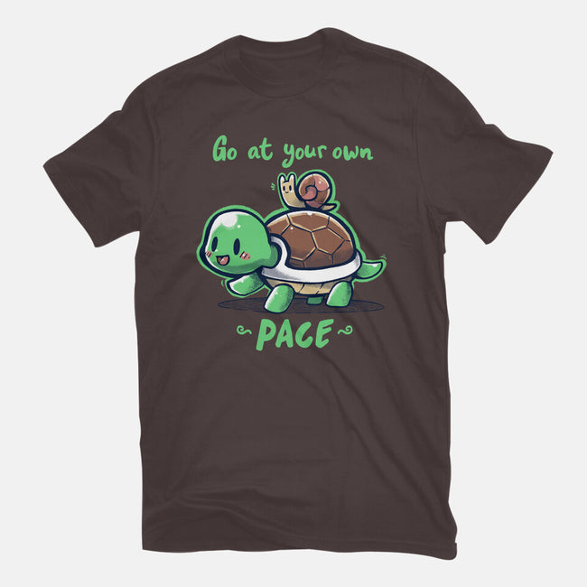 Go At Your Own Pace-womens basic tee-TechraNova