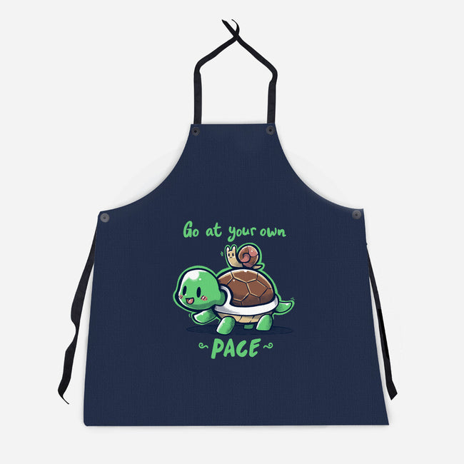 Go At Your Own Pace-unisex kitchen apron-TechraNova