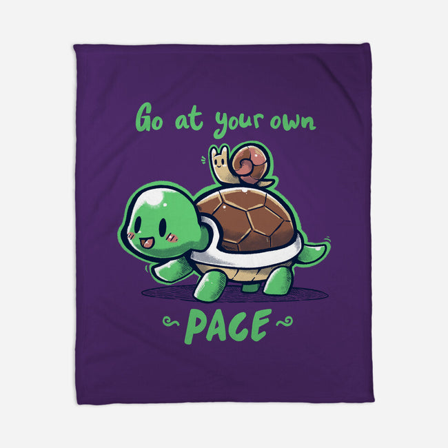 Go At Your Own Pace-none fleece blanket-TechraNova
