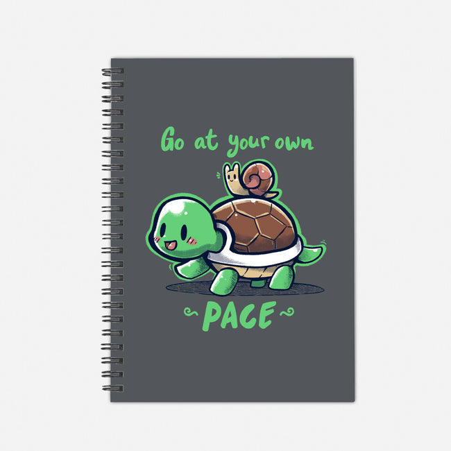 Go At Your Own Pace-none dot grid notebook-TechraNova