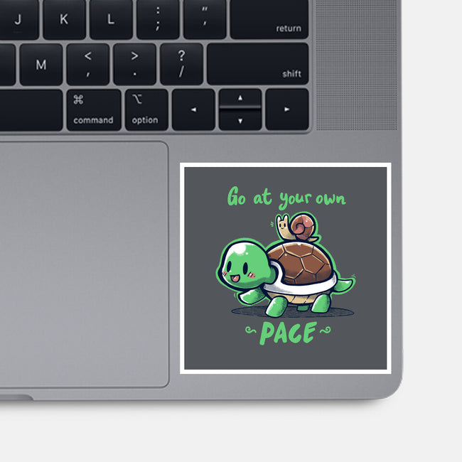 Go At Your Own Pace-none glossy sticker-TechraNova