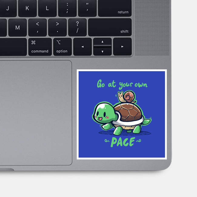 Go At Your Own Pace-none glossy sticker-TechraNova