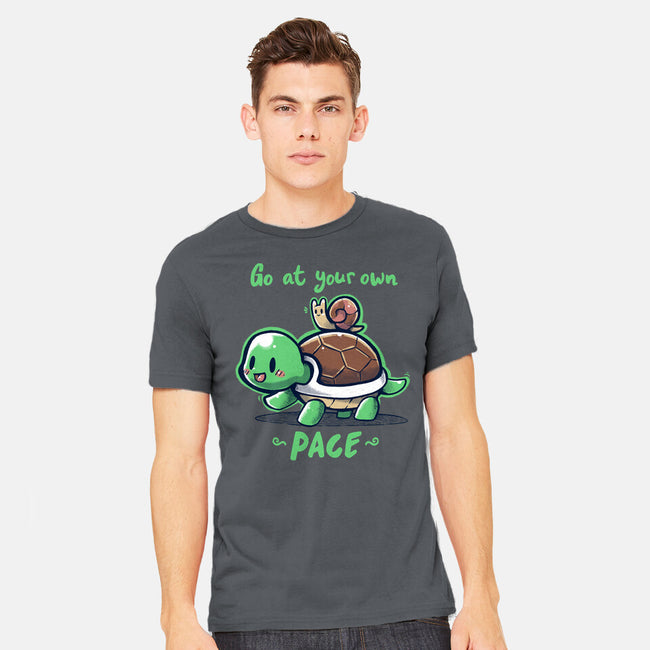 Go At Your Own Pace-mens heavyweight tee-TechraNova
