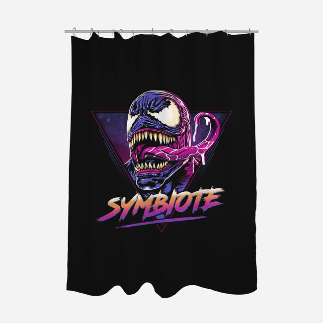 Retro Symbiote-none polyester shower curtain-ddjvigo