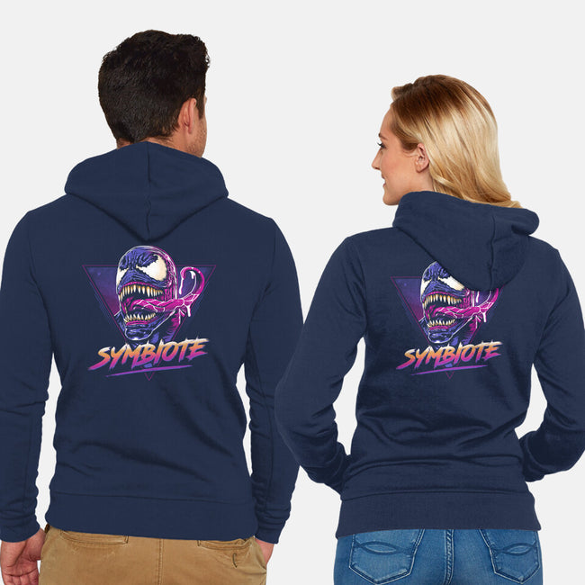Retro Symbiote-unisex zip-up sweatshirt-ddjvigo
