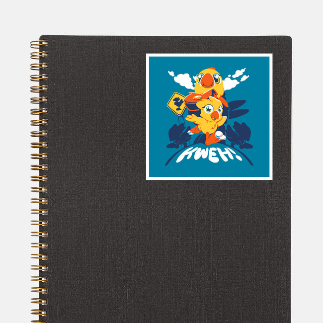 Kweh Chocobo-none glossy sticker-estudiofitas