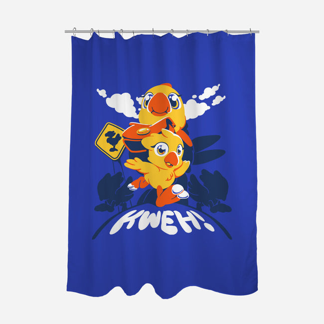 Kweh Chocobo-none polyester shower curtain-estudiofitas