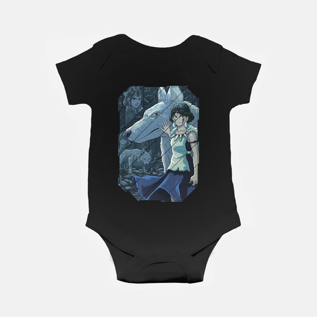 Mononoke Tiles-baby basic onesie-danielmorris1993