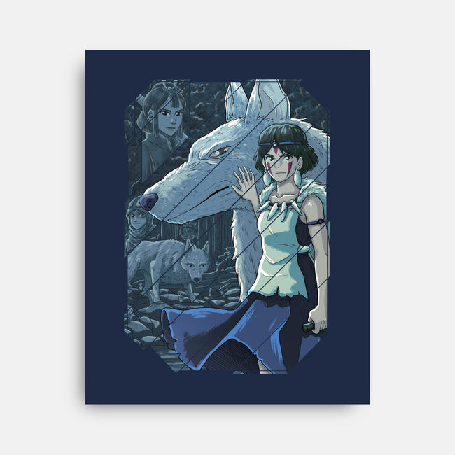 Mononoke Tiles-none stretched canvas-danielmorris1993
