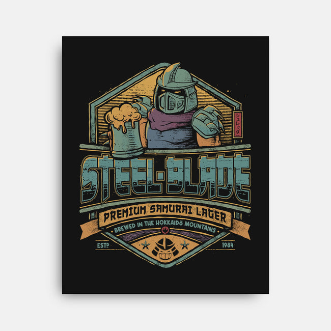 Steel Blade Lager-none stretched canvas-teesgeex