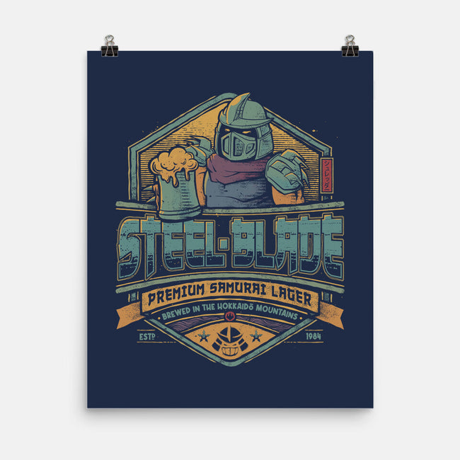 Steel Blade Lager-none matte poster-teesgeex