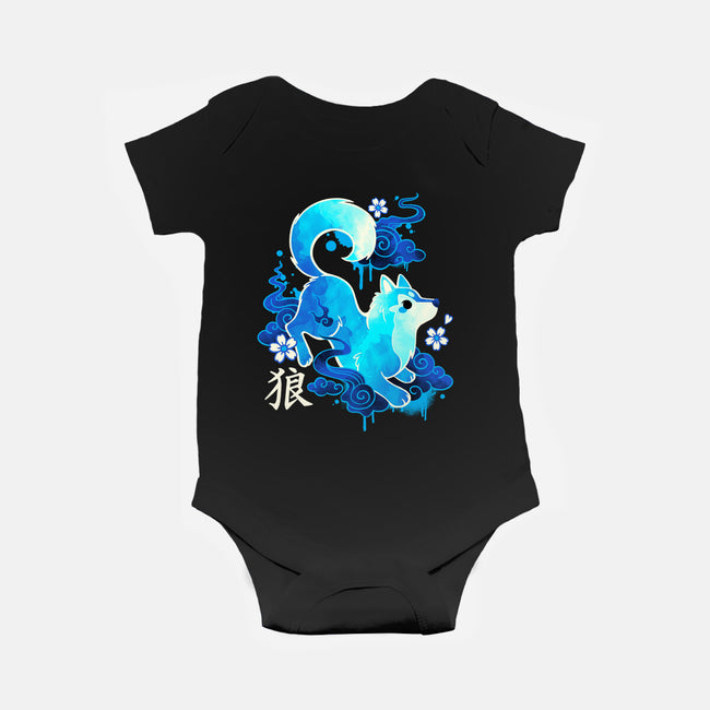 Wolf Spirit-baby basic onesie-NemiMakeit