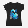 Wolf Spirit-womens v-neck tee-NemiMakeit