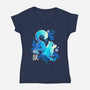 Wolf Spirit-womens v-neck tee-NemiMakeit
