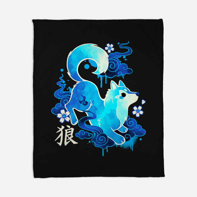 Wolf Spirit-none fleece blanket-NemiMakeit