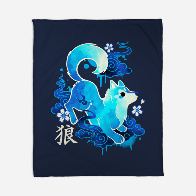 Wolf Spirit-none fleece blanket-NemiMakeit