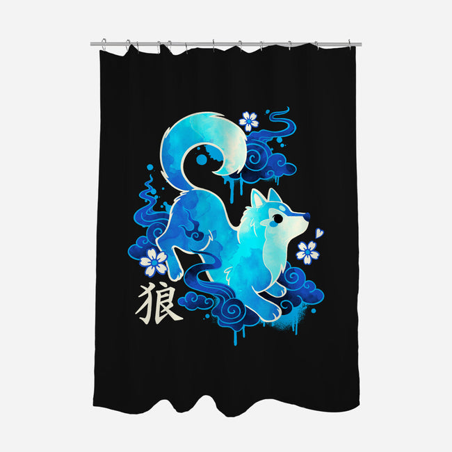 Wolf Spirit-none polyester shower curtain-NemiMakeit