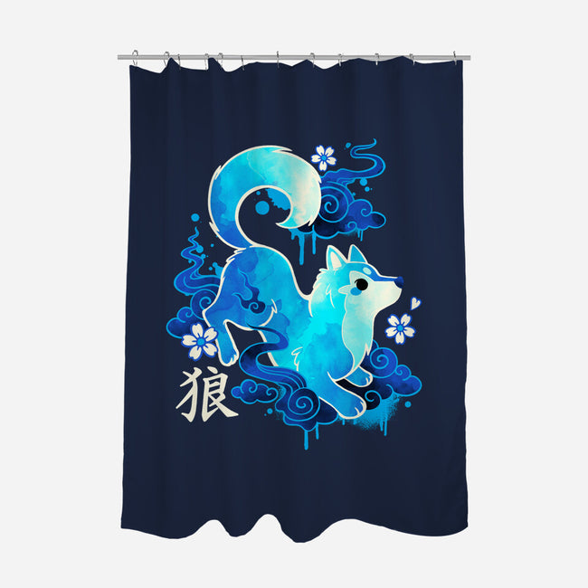 Wolf Spirit-none polyester shower curtain-NemiMakeit