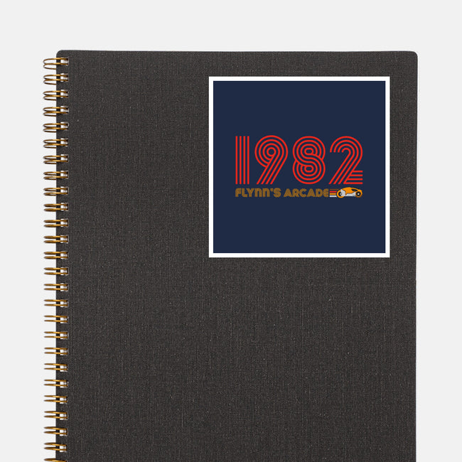 Flynn's Arcade 1982-none glossy sticker-DrMonekers