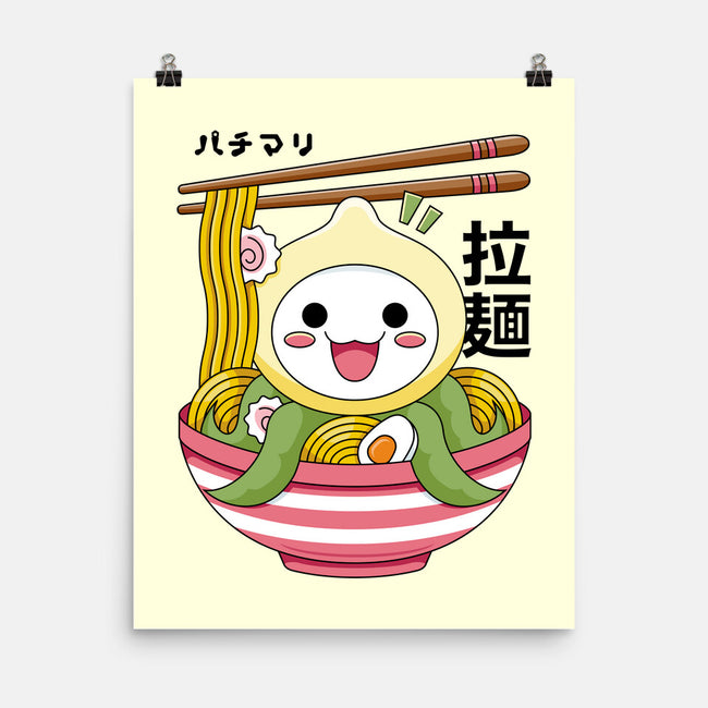 Kawaii Onion Octopus Ramen-none matte poster-Logozaste