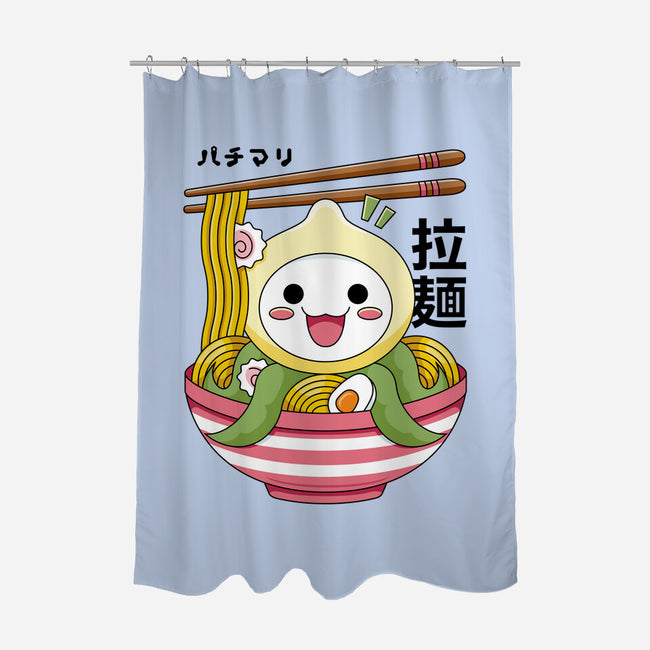 Kawaii Onion Octopus Ramen-none polyester shower curtain-Logozaste