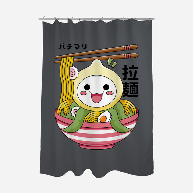 Kawaii Onion Octopus Ramen-none polyester shower curtain-Logozaste