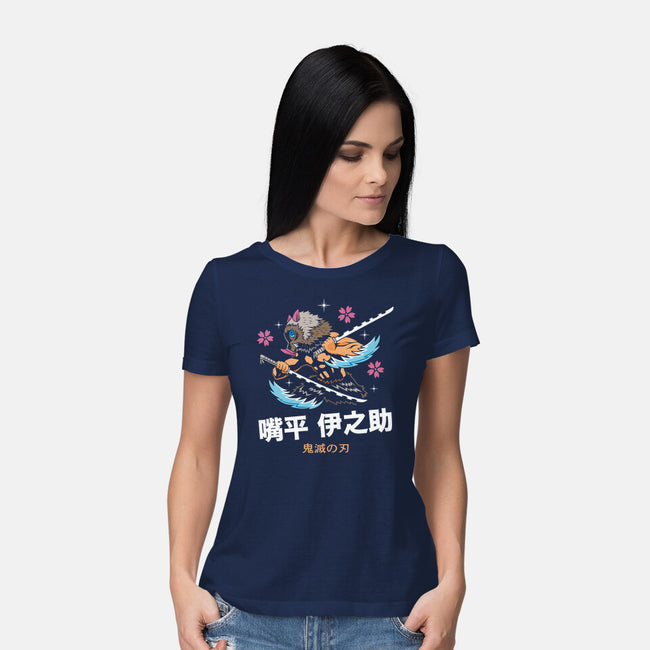 Beast Breathing Inosuke-womens basic tee-Logozaste