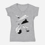 Paper Wars-womens v-neck tee-DrMonekers