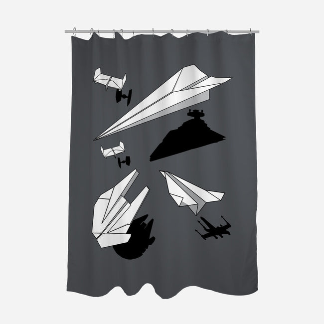 Paper Wars-none polyester shower curtain-DrMonekers