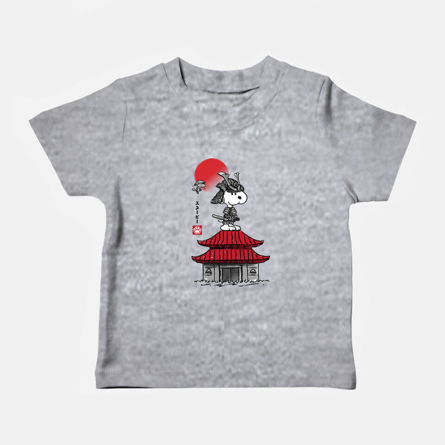 Beagle Samurai Sumi-E-baby basic tee-DrMonekers