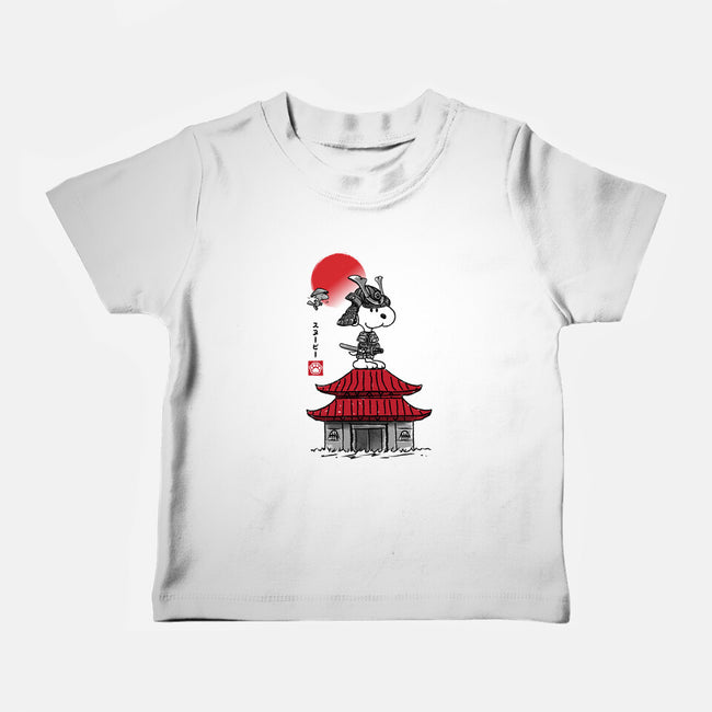 Beagle Samurai Sumi-E-baby basic tee-DrMonekers