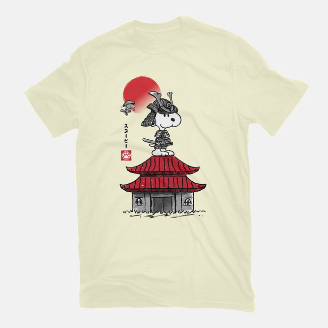 Beagle Samurai Sumi-E-mens basic tee-DrMonekers