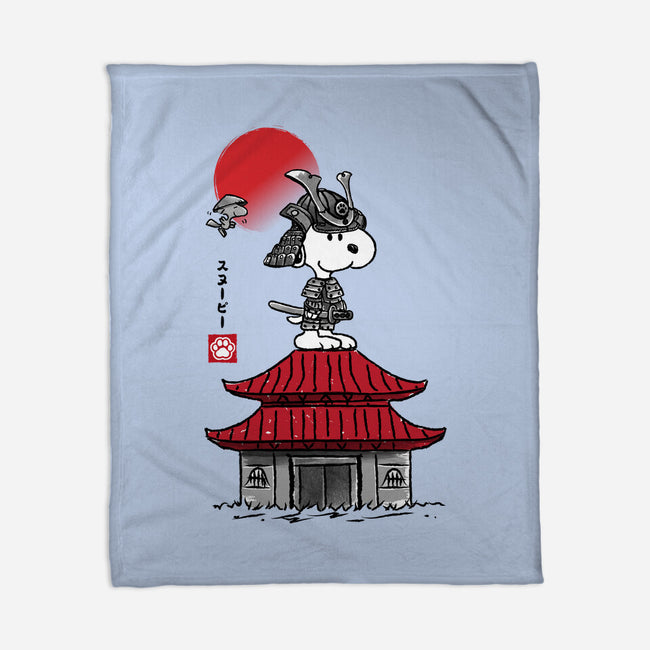 Beagle Samurai Sumi-E-none fleece blanket-DrMonekers