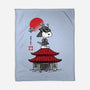 Beagle Samurai Sumi-E-none fleece blanket-DrMonekers