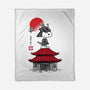 Beagle Samurai Sumi-E-none fleece blanket-DrMonekers