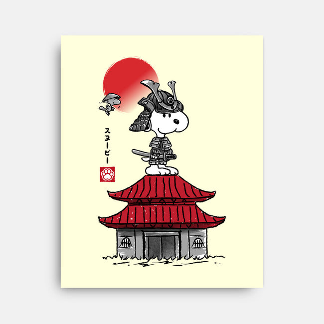 Beagle Samurai Sumi-E-none stretched canvas-DrMonekers