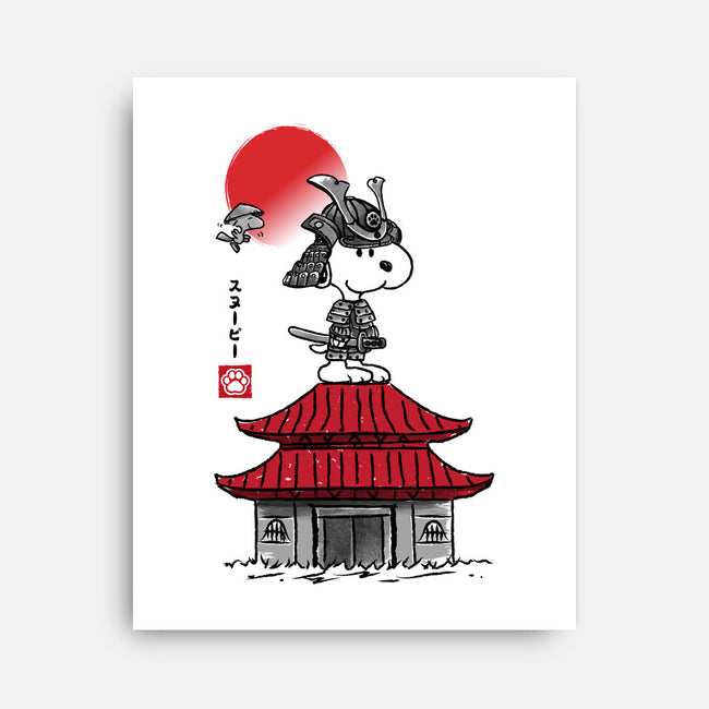 Beagle Samurai Sumi-E-none stretched canvas-DrMonekers