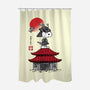 Beagle Samurai Sumi-E-none polyester shower curtain-DrMonekers