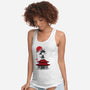 Beagle Samurai Sumi-E-womens racerback tank-DrMonekers