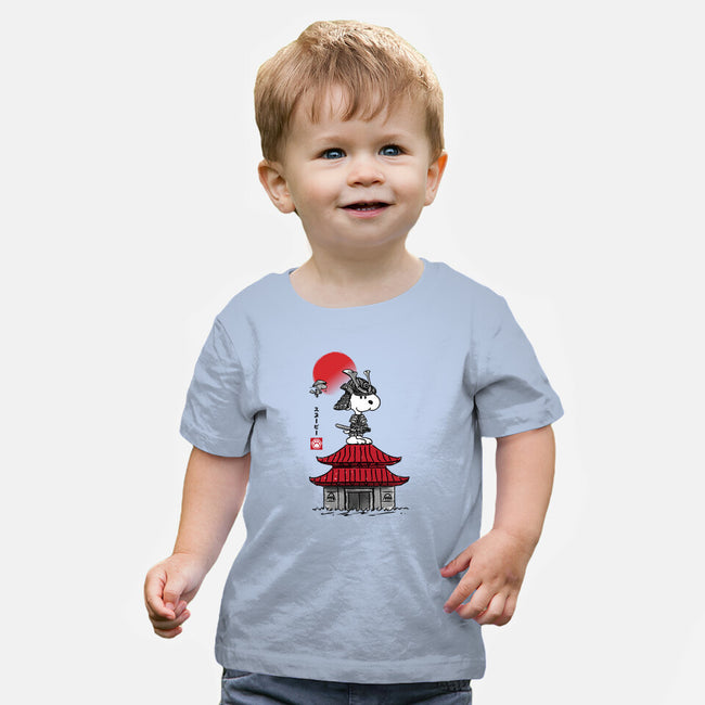 Beagle Samurai Sumi-E-baby basic tee-DrMonekers