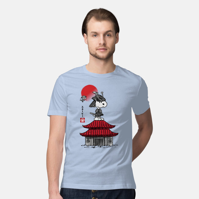 Beagle Samurai Sumi-E-mens premium tee-DrMonekers