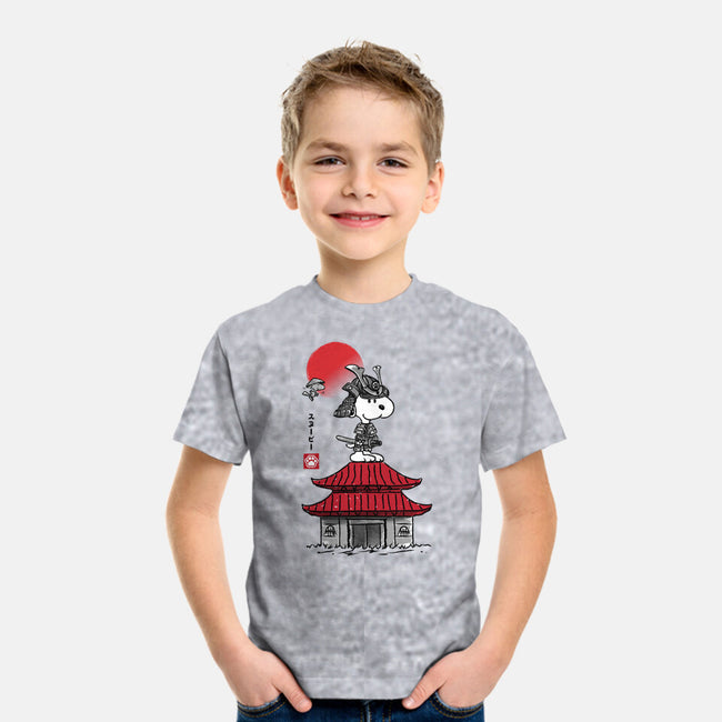 Beagle Samurai Sumi-E-youth basic tee-DrMonekers