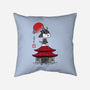 Beagle Samurai Sumi-E-none removable cover w insert throw pillow-DrMonekers