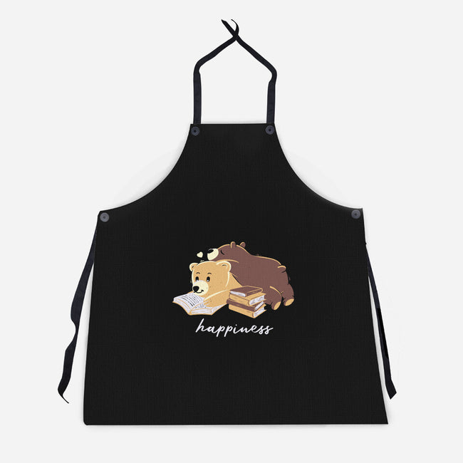 Happiness Brown Bear-unisex kitchen apron-tobefonseca